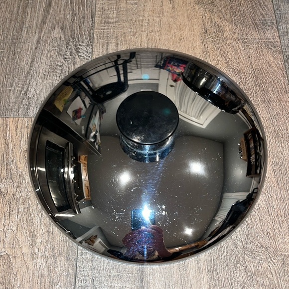 Vintage United Metal Stripe Ice Bucket Chrome Finish with Aluminum Inner Bucket - Picture 5 of 8